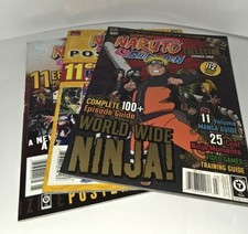 Naruto Collector Magazine  2009 & 2 Naruto Posterzine Magazines 2002 VTG picture