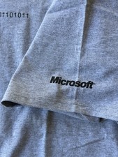 VTG Late 90s Early Y2K Microsoft Binary URL Code Geek Ad Promo Shirt Men’s XL picture