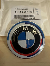 💎Fits For 50TH BMW Front Hood 82mm Roundel Emblem Replacement 51148132375 Badge picture