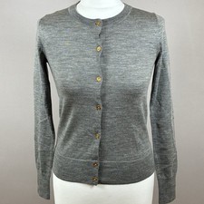 J.Crew 100% Merino Wool Grey Cardigan XS picture