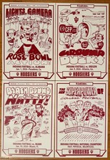 Indiana Hoosiers 2025-26 Football CFP Spirit Poster Complete Set (Lot of 4) picture