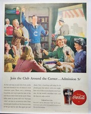 1946 Coca Cola Soda Jerk Fountain Letter Sweater Original Print Ad Life Magazine picture