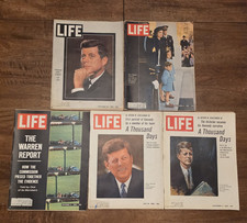 Life Magazine Lot of 5 1963-1965 JFK & Jackie Kennedy Warren Report Illustrated picture
