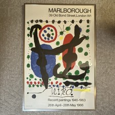 Joan Miró Framed Exhibition Poster 1966 