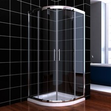 SUNNY SHOWER Sliding Shower Door Neo-Round Corner Frameless Shower Enclosure picture