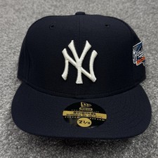 New York Yankees Hat Baseball Cap Fitted 7 1/8 New Era MLB Vintage 2000 Patch picture