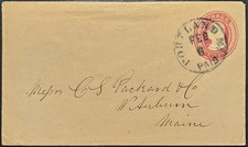 Portland ME PAID CDS 3c Nesbitt Entire To West Auburn c1850s-60s picture