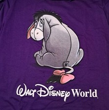 Vintage Walt Disney World  Adult L Eeyore T-Shirt Purple USA Winnie the Pooh picture