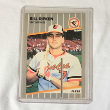 Rare 1989 Fleer Bill Ripken #616 FF Error Sawcut picture