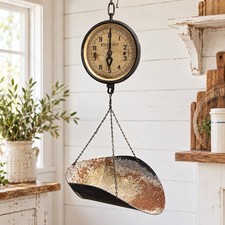 Vintage Detecto Hanging Produce Scale Scoop Brooklyn NY 1940s Farmhouse Decor picture