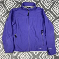LL Bean Polartec Fleece Jacket Women’s Small Blue Full Zip Pockets Sweater picture