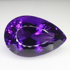 Natural Faceted Purple Amethyst Piece In Pear Shape 56.00 Carats 30x20x18 mm picture