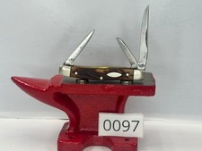 Vintage 1961-77 Western USA 445 Medium Stockman Knife Jigged Delrin 3