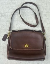 Vintage 1990s Coach Court Bag B60 9870 Mahogany Brown Glove tanned Leather USED picture