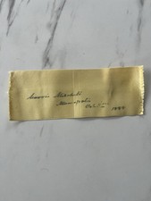 1888 Antique Autograph Ribbon Signed by Famous Stage Actress Maggie Mitchell picture