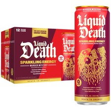 Liquid Death Sparkling Energy - Murder 12 Fl Oz (Pack of 12), Mystery picture