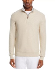 The Men's Store at Bloomingdale's Birdseye Knit Quarter Zip Sweater MSRP $118 picture