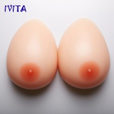 IVITA A-FF Cup Self-Adhesive Teardrop Breasts Silicone Breast Forms Crossdresser picture