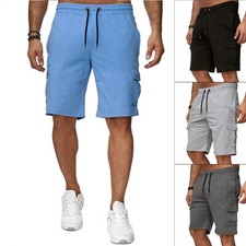 Multi-Pocket Casual Shorts Basketball Sports Gym Fitness Cargo Pants Workout picture