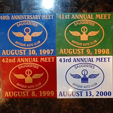 Saugerties Antique Auto Club Annual Meet Plaque Signs 1997 1998 1999 2000 picture