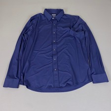 Rhone Commuter Shirt Men's Size Large Navy Blue Long Sleeve Button Up Stretch picture