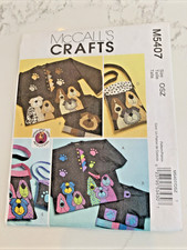 McCall's Crafts M5407 (2007) UNCUT Sewing Pattern for Dog Appliques and Totes picture