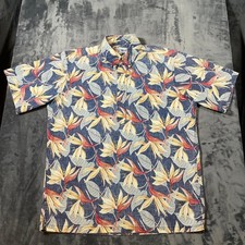 Vintage Reyn Spooner Shirt Men’s Medium Bird of Paradise Aloha Hawaiian Y2K 90s picture