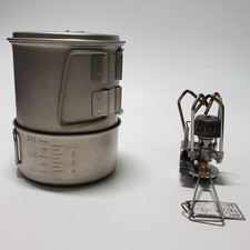 Snow Peak Titanium Cookware Set and GigaPower Stove GS-100A Auto Ultra-Compact picture