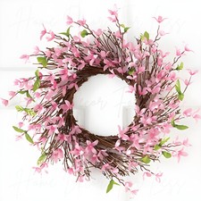 Pink Forsythia Wreath 22