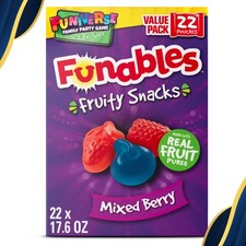 Funables Fruity Snacks, Mixed Berry Flavored Snacks, 0.8 oz 22 ct picture