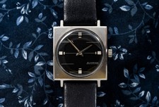 Longines Olympian - Rare Black Dial - TV Case - 1965 picture
