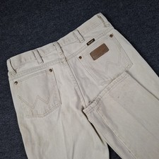Wrangler Jeans Mens Size 32x32 Tan Slim Fit Cowboy Cut 936TAN Cotton Workwear picture