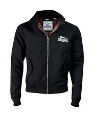 Lonsdale London Harrington Classic Bomber Jacket Black, Slim Fit, Stand Collar picture