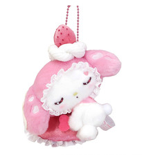 Sanrio My Melody Pink Plush Keychain Mascot Bag Charm Japan New Tags picture