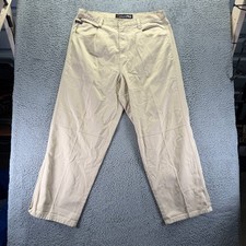 VTG SouthPole Authentic Collection Pant Mens 42x33 Beige Polyester Khakis Baggy picture