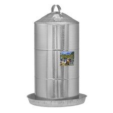 FARM-TUFF Double Wall Cone Top Galvanized Poultry Fountain, 8 Gallon Capacity picture