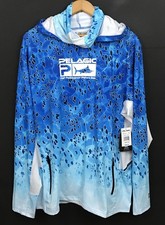 NWT Pelagic Men's Exo-Tech Hoody Dorado Blue Gaiter Face Mask Pullover Size XXL picture