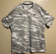 Nike Tiger Woods Polo Mens XL Grey Malbon Golf Dri-FIT Camo Photon Dust EUC picture