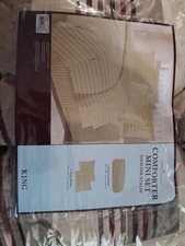 Kohls home classic Damask K Comforter Set King Size 3 Piece Set Kahki picture