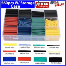 560Pcs Heat Shrink Tubing Insulation Shrinkable Tube 2:1 Wire Cable Sleeve Kit picture