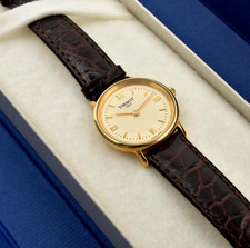 Original [N MINT /Box] Tissot T860K Gold 26mm Qz Ladies Vintage Watch JAPAN picture