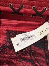 Top Drawer by Daisy Corsets LV 755 Red/Black Lace Overbust Corset 2XL picture