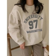 Dazy University Washington 97 Crewneck Collegiate Sweatshirt Women’s Medium Grey picture