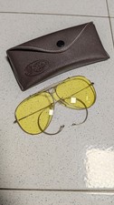 TASCO Sunglasses World Class Aviator Shooting Yellow Glass Lenses 1135Y Japan picture