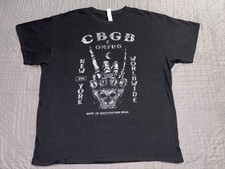 CBGB OMFUG T Shirt Mens 2XL Black Skull 315 Bowery NYC Punk Rock 2020 Graphic￼ picture