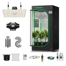 VIVOSUN 2x2FT Indoor Cpmplete Grow Tent Kit 100W LED Grow Light 4