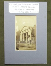 CDV - St. Andrews Episcopal Church, High & Lombard Streets, Baltimore - c. 1864 picture