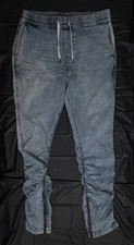 H&M Divided Jogger Drawstrings Light Wash Blue Jeans Skinny Pants Mens Size 32 picture