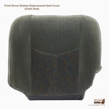 2003-2007 Chevy Silverado LS LT Z71 -Driver Side Bottom Cloth Seat Cover Dk Gray picture