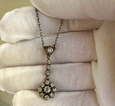 Antique paste flower sterling silver 925 early 1900s picture